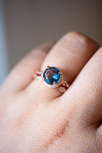 Load image into Gallery viewer, Freja Blue Topaz 2PC Rose Gold Ring Set