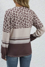 Load image into Gallery viewer, Leopard Color Block Top