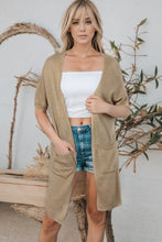 Load image into Gallery viewer, Gray Dolman Half Sleeve Pocketed Long Cardigan