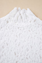 Load image into Gallery viewer, Floral White Lace See Through Long Sleeve Top