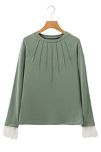 Load image into Gallery viewer, Ray of Sunshine Lace Cuff Top