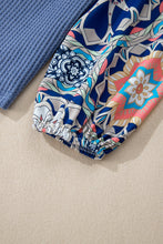 Load image into Gallery viewer, Waffle Floral Sleeve Top