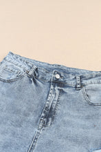 Load image into Gallery viewer, High Waist Frayed Hem Destructed Slim Jeans