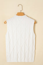 Load image into Gallery viewer, White Pearl High Neck Sleeveless Sweater