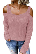 Load image into Gallery viewer, White Dew Shoulder Knitted Sweater