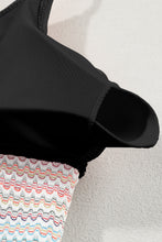 Load image into Gallery viewer, Striped Trim Two Piece Swimsuit