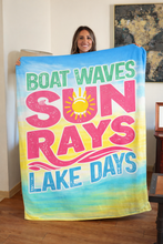 Load image into Gallery viewer, Ready to Ship | Boat Waves Blanket🌅🚤