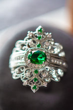 Load image into Gallery viewer, Eden Emerald Sterling Silver Ring