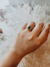 Load image into Gallery viewer, Priza Rutilated Black Sterling Silver Ring
