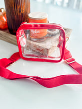 Load image into Gallery viewer, Chelsey Clear Stadium Bag "Red"