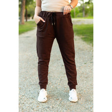 Load image into Gallery viewer, Ready to Ship | The Brinley - Brown Fleece Joggers