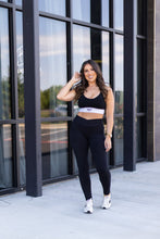 Load image into Gallery viewer, Ready to Ship | The Stephanie - Crossover BLACK Pocket Full Length Leggings Round 5 - Luxe Leggings by Julia Rose®
