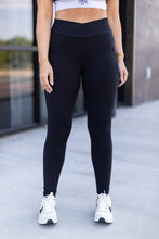 Load image into Gallery viewer, Ready to Ship | The Stephanie - Crossover BLACK Pocket Full Length Leggings Round 5 - Luxe Leggings by Julia Rose®