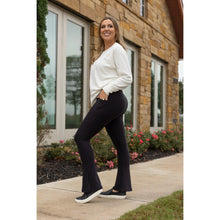 Load image into Gallery viewer, PreOrder | Black Flare Leggings WITH POCKETS - Luxe Leggings by Julia Rose®