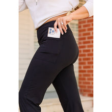Load image into Gallery viewer, Ready to Ship | The Gabriella -Black High Waisted Gaucho Pants - Luxe Leggings by Julia Rose®
