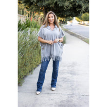 Load image into Gallery viewer, Ready to Ship | The Alyssa Light Gray One Size Poncho
