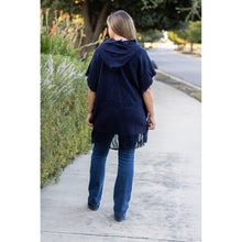 Load image into Gallery viewer, Ready to Ship | The Alyssa Navy Solid One Size Poncho