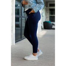 Load image into Gallery viewer, PreOrder | Navy Full Length with Pocket Leggings - Luxe Leggings by Julia Rose®