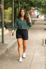 Load image into Gallery viewer, Ready to Ship | The Chrissy - Black Fleece Shorts with Pockets
