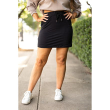 Load image into Gallery viewer, Julia Rose The Kristina black jogger skirt women’s sporty casual skirt