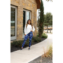 Load image into Gallery viewer, Ready to Ship | Blue Snowflake Leggings