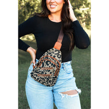 Load image into Gallery viewer, Leopard Sling Bag boutique crossbody bag with adjustable strap