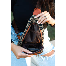 Load image into Gallery viewer, Leopard Sling Bag boutique crossbody bag with adjustable strap