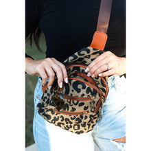 Load image into Gallery viewer, Leopard Sling Bag boutique crossbody bag with adjustable strap
