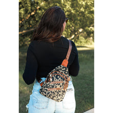 Load image into Gallery viewer, Leopard Sling Bag boutique crossbody bag with adjustable strap