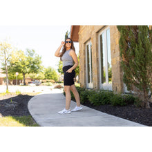 Load image into Gallery viewer, Julia Rose The Bree black 7-inch biker shorts, Women wearing black biker shorts high waisted