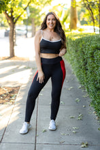 Load image into Gallery viewer, Ready to Ship | The Roxie - Red Panel Full Length Leggings