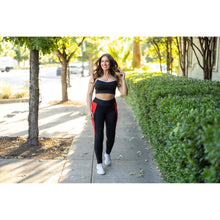 Load image into Gallery viewer, Ready to Ship | The Roxie - Red Panel Full Length Leggings