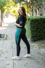 Load image into Gallery viewer, PreOrder | The Gracie- Green Panel Full Length Leggings Round 2