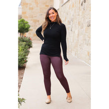 Load image into Gallery viewer, High-waisted plaid leggings by Julia Rose, Julia Rose women’s plaid leggings lifestyle image