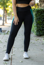 Load image into Gallery viewer, PreOrder | The Gracie- Green Panel Full Length Leggings Round 2