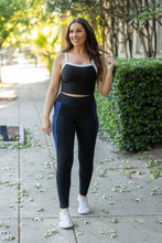 Load image into Gallery viewer, Ready to Ship | The Billie- Blue Panel Full Length Leggings