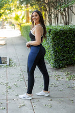 Load image into Gallery viewer, Ready to Ship | The Billie- Blue Panel Full Length Leggings