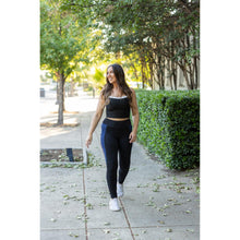 Load image into Gallery viewer, Ready to Ship | The Billie- Blue Panel Full Length Leggings