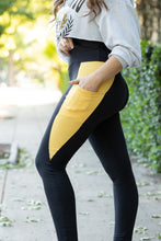 Load image into Gallery viewer, PreOrder | The Yasmine - Yellow Panel Full Length Leggings
