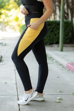 Load image into Gallery viewer, PreOrder | The Yasmine - Yellow Panel Full Length Leggings
