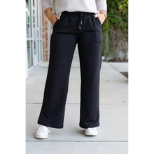 Load image into Gallery viewer, Jenna Comfy Wide Leg Fleece Pants with pockets and drawstring waist
Buttery soft wide leg fleece pants for women by Julia Rose