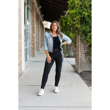 Load image into Gallery viewer, Snow leopard panel detail on Buttery soft leopard panel leggings for women by Julia Rose