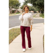 Load image into Gallery viewer, Ready to Ship | The Maeve - 30" MAROON Bootcut Leggings with Pockets*