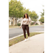 Load image into Gallery viewer, PreOrder | The Belle - Brown FLEECE Full Length Leggings with Pockets*