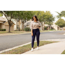 Load image into Gallery viewer, *Ready to Ship | The Nadia - NAVY Crossover Full Length Leggings with Pockets - Luxe Leggings by Julia Rose®