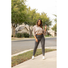 Load image into Gallery viewer, *Ready to Ship | The Caitlin - CHARCOAL Crossover Full Length Leggings with Pockets - Luxe Leggings by Julia Rose®