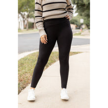Load image into Gallery viewer, Ready to Ship | FULL LENGTH, NO POCKET Black Leggings - Round 2
