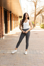 Load image into Gallery viewer, Ready to Ship | CHARCOAL PETITE Length Leggings with Pockets