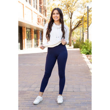 Load image into Gallery viewer, PreOrder | The Nadia - NAVY Crossover Full Length Leggings with Pockets Round 2 - Luxe Leggings by Julia Rose®