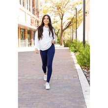 Load image into Gallery viewer, *Ready to Ship | The Nadia - NAVY Crossover Full Length Leggings with Pockets - Luxe Leggings by Julia Rose®